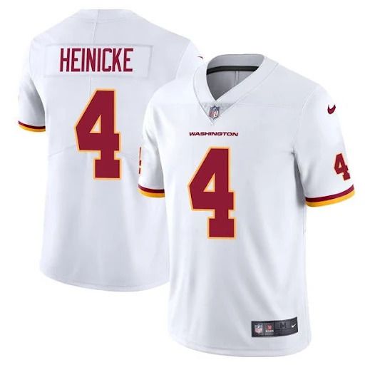 Men Washington Redskins #4 Taylor Heinicke Nike White Vapor Limited NFL Jersey